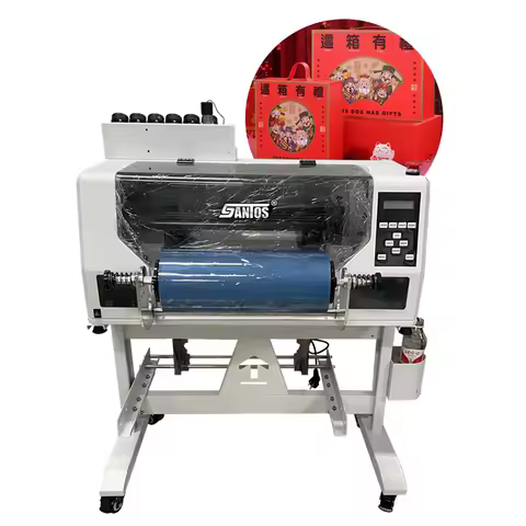 32cm Direct To Film Small UV DTF Printer Color&White&Color&Varnish In One Pass Stable Performance A3