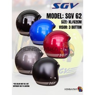 SGV 62 HELMET 3 BUTTON BLACK CAP XL SIZE