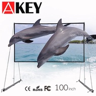 AKEY 120/100/60 Inch Anti-Light Projector Screen16:9 Reflective Fabric Home Theater ALR Screen 4K 1080P Projector LED/DL