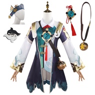 YJCOS Game Huohuo Costume Dress Suit Uniform Halloween Outfit Clothes with Tial Hat