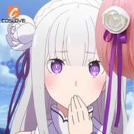 Anime RE ZERO Life in Different World Emilia Cosplay Decoration Headwear White Flower Hair Accesorie