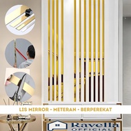 [High Quality] List Mirror Meter 1.2cm 2cm 2.5cm 3cm Gold Silver Ceiling Edge Strip by ravella.offic