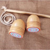 Traditional wooden Gasing classic game wooden spinner game