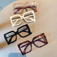 New Plain Square Thick Frame Flat Light Mirror Frame for Men's Korean Black Eyeglasses Frame for Wom