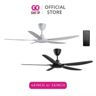 DEKA Silenz DC Ceiling Fan With Remote Control 46Inch/56Inch 8 Fan Speed,Memory Speed,DC Motor,5 Bla