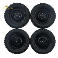 4Pcs Metal Wheel Rim Tire Tyre for RC 1/16 Climbing Crawler Car WPL C-14/C-24/C-34 Truck Model Spare Parts