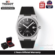 [Official Warranty] Tissot T137.407.17.051.00 Men's PRX Powermatic 80 Black Dial Silicone Strap Watch T1374071705100