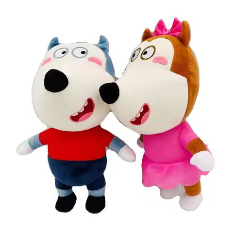 2pcs/Lot 30cm Wolfoo Plush Toys Cute Soft Animal Stuffed Plushes Wolfoo & Lucy English Cartoon Dolls