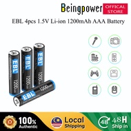 EBL 4pcs 1.5V Li-ion 1200mAh AAA Battery Lithium iron Battery No Leakage For Radios Toy Camera Headp