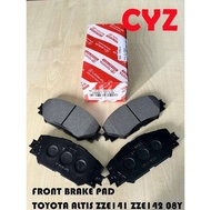 FRONT Brake Pad [04465-02220] TOYOTA ALTIS ZZE141 ZZE142 08Y WISH 08Y