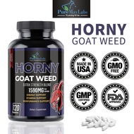 [ ของแท้!!! นำเข้าต่างประเทศ ] Horny Goat Weed Extra Strength - มี MACA, L-Arginine, โสม - สูตรปลอดจีเอ็มโอ - 60/120 แคปซูล ระวังของปลอม ราคา ถูก / ส่ง