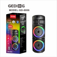 GEDI Double 8 inch bluetooth karaoke speaker 6000PMPO WATT