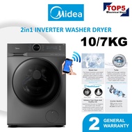 Midea Front Loading Inverter Washer Dryer (8.5/6kg 10/7kg 12/8kg) MF200D85B MF200D100WB MF200D120WB 