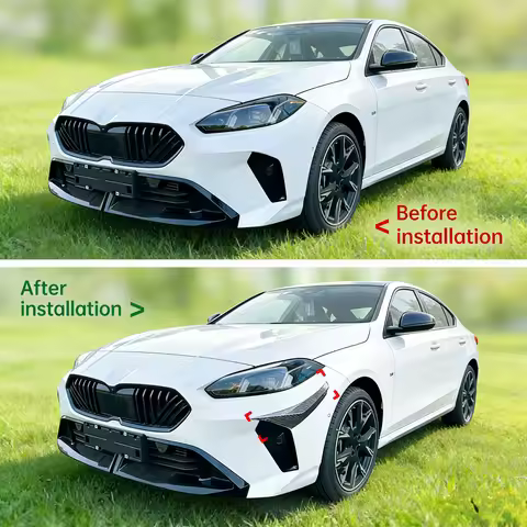 AS-High-Performance Front Bumper Side Splitter And Fog Lamp Spoiler For BMW 1 Series F70,2 Series F7
