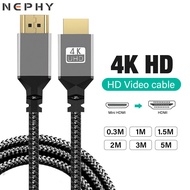 4K 60HZ MINI HDMI To HDMI Cable HDMI2.0 2.0 MINIHDMI Male to Male HD Adapter Converter 1M 2M 3M 5M 1 2 3 5 Meter Long Wire Short 30cm Cord