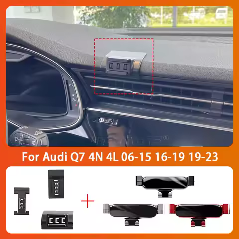 Car Mobile Phone Holder For Audi Q7 Q8 4N 4L 2016-2023 360Degree Rotating GPS Special Mount Support 