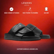 LS14.2 LEMANS cowhide cross-strap sandals, 2-layer fragrant rubber sole, genuine youthful 3-layer le