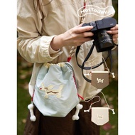 [Camera Accessories] Camera Bag NotToday {Xu Mengjie Same Style} Big-Eared Dog Drawstring Bag Camera