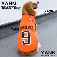 YANN1 Dog Sport Jersey, Breathable Medium Dog Vest, Summer 4XL/5XL/6XL Large Pet Clothes