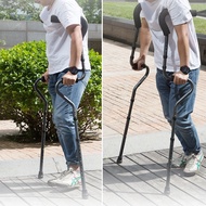 Medical Fracture Crutches Armpit Double Walking Stick Non-Slip Head Foldable Multifunctional Walker for the Elderly/Lightweight Underarm Crutches Shoulder Crutches
