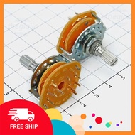[2 Pieces]- RS25 2P4T Rotary Switch, 2 Pole 4 Position Options Tin Phat Electronic