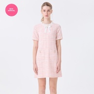 EP ชุดเดรสนิต ทวีต ผู้หญิง สีชมพู | Knit Tweed Dress | 05084