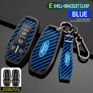 Sarung Kunci For Ford Territory Ranger T6 T7 WL Fiesta Everest Remote Metal Key Case Cover Carbon Fi