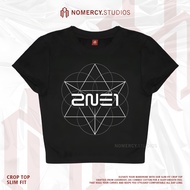 KATUN NORACY.STUDIOS - CROP TOP 2NE1 LOGO | ROCK MUSIC METAL BAND | GRUNGE CROPTOP BLACK SKENA | CRO