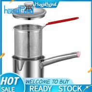 [Huyjdfyjnd]1 Set Deep Fryer Pot Small Fryer Pot Multipurpose Stainless Steel BasketsWear-Resistant Pan,Deep Fryer