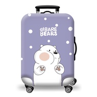 Elastic Travel Luggage Bag Protector Cover -We Bare Bears Purple