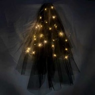 Black Veil Halloween Veil Black Veil Wedding Bride Wedding Photo Bow Short Small Veil Retro