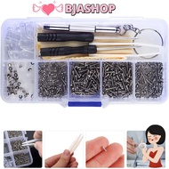 BJASHOP Glasses Repair Screws, Silicone Eyeglasses Accessories Eyeglasses Repair Set,  Ear Hook Stai