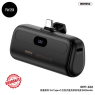 100% ORIGINAL REMAX RPP-632 Capsule Series 2A Type-C Emergency Direct Charging Power Bank 5000mAh