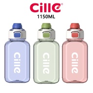 Cille Large Volume 1.15L Tritan bottle Botol Tritan 1L Besar Cille dgn Straw Kunci Penutup XL-2508