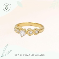 [Kedai Emas Gemilang] 200879 {YS} Solitaire Diamond Gold Ring (12)(3.45G) [835 Gold]