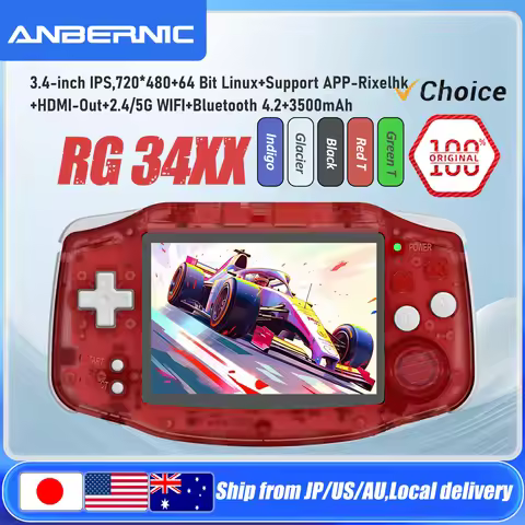 ANBERNIC RG34XX Handheld Game Consoles RG 34XX Retro Gaming Console Linux 64-bit 3500mAh Battery WiF