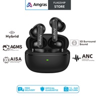 Amgras Eternity Ⅲ Ultra Transparent Mode Bluetooth Earphone 5.3 ANC Noise Reduction Stereo Bass Earb