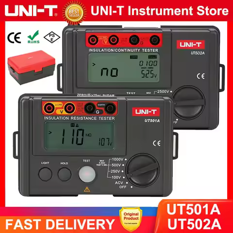 UNI-T UT501A UT502A Insulation Earth Ground Resistance Tester Meter Voltage Tester Megohmmeter Voltm