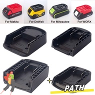PATH DIY Adapter, Portable ABS Battery Connector, Tool Accessories Durable Charging Head Shell for Makita/DeWalt/WORX/Milwaukee 18V Lithium Battery