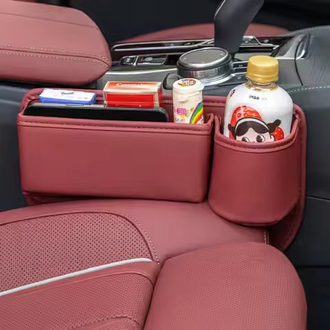 For Land Rover Range Rover Sport L461 2022~2025 Car Seat Side Gap Filling Storage Box With Cup Holde