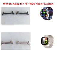1 Pair Of Adapters For M99 Smartwatch 22MM Band Width Metal Connector Stainless Steel Band Smart Wat