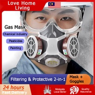KN95 [3m mask 100% Breathable] Gas mask 6502-7 in 1 dust mask respirator mask topeng gas beracun mas