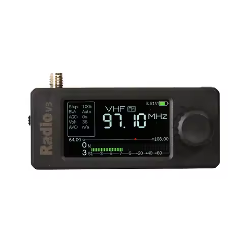 New ATS mini V3 SI4732 Mini Radio Pocket Radio LSB USB AM FM ESP32-S3 All Band Radio Receiver Hi-Z H