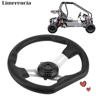 LIMERENCIA Go Kart Steering Wheel, 270mm/10.63in Diameter Quick Release Hub Buggy Racing Steering Wh