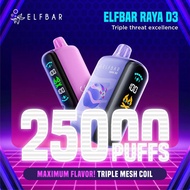 ELFBAR RAYA D3 Big Puff Rechargeable Battery Dispod Disposable Pod Vape Sekali Pakai