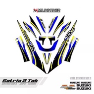 SUZUKI SATRIA 2-STROKE STRIPING 9 MOTIF/ SATRIA 120 S - 120 R LOGO STICKER/ STANDARD STANDARD STANDA