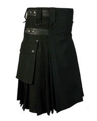 Fashion Scottish Men Adult Traditional Kilt Medieval Metal Vintage Gothic Punk Pleated Skirt Hallowe