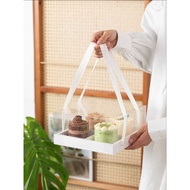 [SG SUPPLIER 🇸🇬] 4/6 Cavity PVC Clear Gift Box with Handle(10Box/Set)Tarts/Cake/Donuts Box/Wedding G