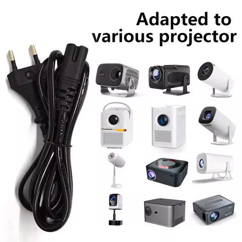 Power Cable For HY300 HY320 HY300 PRO HY350 Projector EU US AU UK Power Adapter Cable Plug Suitable 