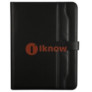 I know Multifunctional A4 Folder Portable Snap Bag Office Storage Binder Business Leather Briefcase
